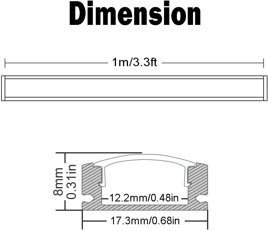 Led Aluminum Channel with Cover 2