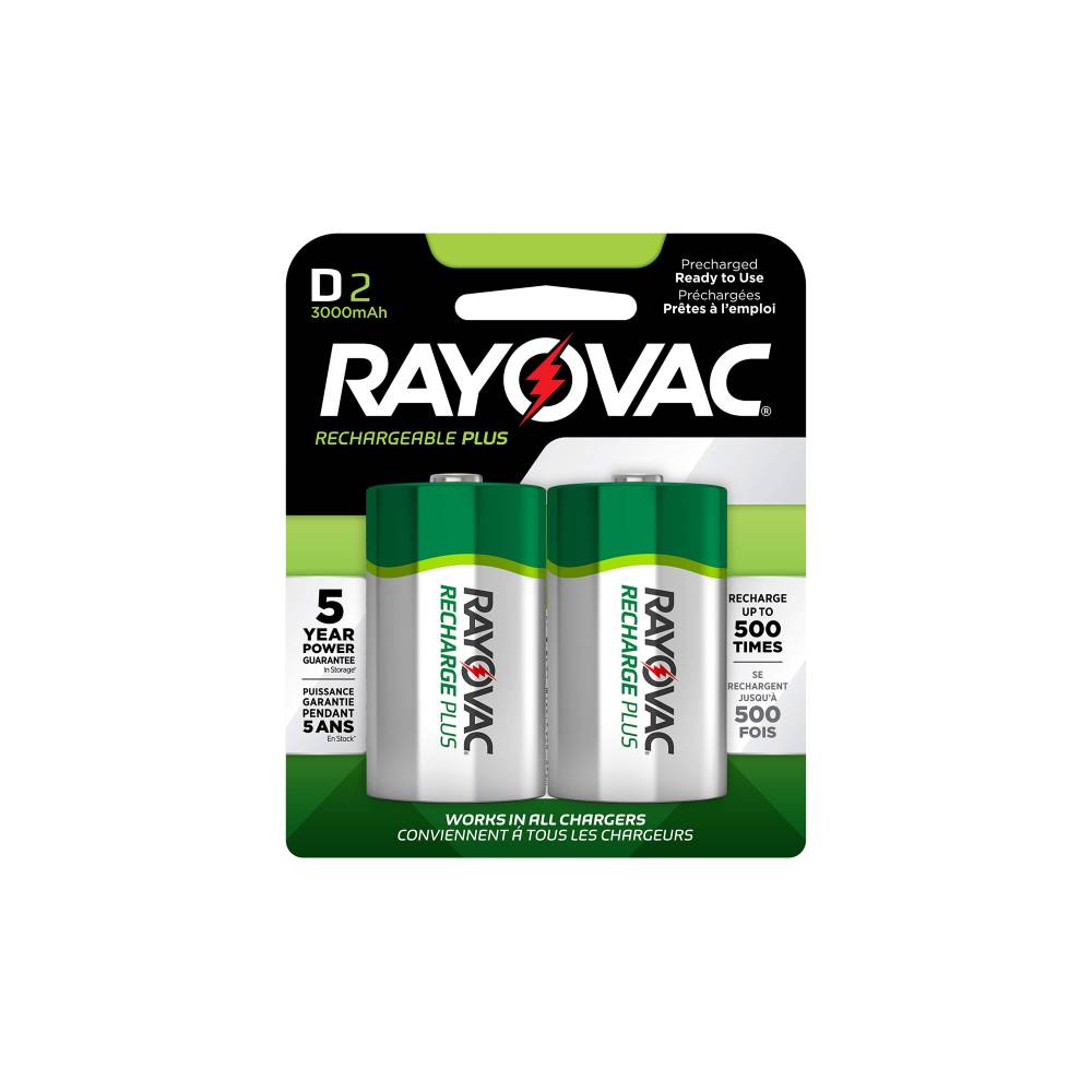 Rayovac PL713 2 GEN Platinum Pre charged LSD NiMH D Carded Batteries Rayovac PL713 2 GEN Platinum Pre charged LSD NiMH D Carded Batteries